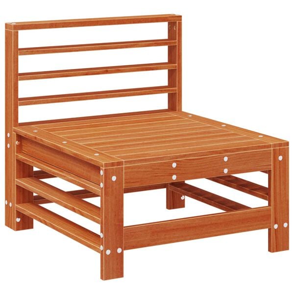 vidaXL Stredn&yacute; gauč do z&aacute;hrady Mas&iacute;vna borovica Voskov&aacute; Hned&aacute;