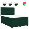 vidaXL Posteľn&yacute; r&aacute;m boxsping s matracom tmavozelen&yacute; 160x200 cm zamat