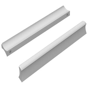 vidaXL rukov&auml;ť 2 ks Strieborn&aacute; 105.7 x 7.4 x 15.5 mm Hlin&iacute;k