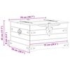 vidaXL storage box Biela 78 x 78 x 45 cm Mas&iacute;vne borovicov&eacute; drevo