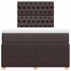 vidaXL Boxspring posteľ s matracom tmavohned&aacute; 120x200 cm l&aacute;tka