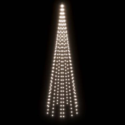 vidaXL Vianočný stromček na stožiari 310 studených bielych LED 300 cm