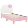 vidaXL Rám detskej postele s čelom Ružová 70 x 140 cm PU