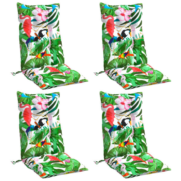 vidaXL Podušky na stoličky s vysokým operadlom 4 ks viacfarebné látka