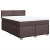 vidaXL Boxspring posteľ s matracom tmavohned&aacute; 140x200 cm l&aacute;tka