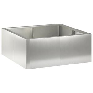 vidaXL Oporn&yacute; m&uacute;r 4 ks 100 x 100 x 30 cm Nehrdzavej&uacute;ca oceľ Strieborn&aacute;