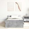 vidaXL Posteľn&yacute; r&aacute;m bet&oacute;nov&yacute; siv&yacute; 75x190 cm mal&eacute; jednol&ocirc;žko komp.drevo