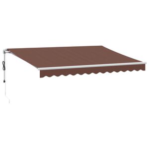 vidaXL Automaticky zaťahovacia mark&iacute;za s LED hned&aacute; 350x250 cm