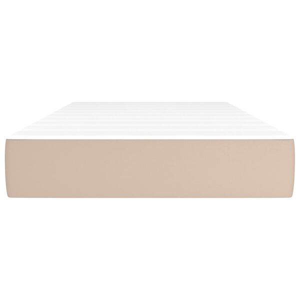 vidaXL Matrac s taštičkovými pružinami kávový 90x200x20 cm unelá koža