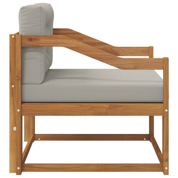 vidaXL Z&aacute;hradn&aacute; stredn&aacute; sedačka Pevn&eacute; ak&aacute;ciov&eacute; drevo Pr&iacute;rodn&aacute;