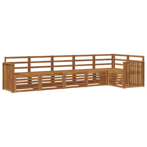 vidaXL S&uacute;pravy pohoviek 6 pcs Pr&iacute;rodn&aacute; Pevn&eacute; ak&aacute;ciov&eacute; drevo