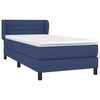 vidaXL Boxspring posteľ s matracom modr&aacute; 100x200 cm l&aacute;tka