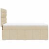 vidaXL Posteľn&yacute; r&aacute;m boxspring s matracom kr&eacute;mov&yacute; 90x190 cm l&aacute;tka