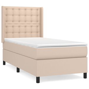 vidaXL Boxspring posteľ s matracom kapuč&iacute;nov&aacute; 80x200 cm umel&aacute; koža
