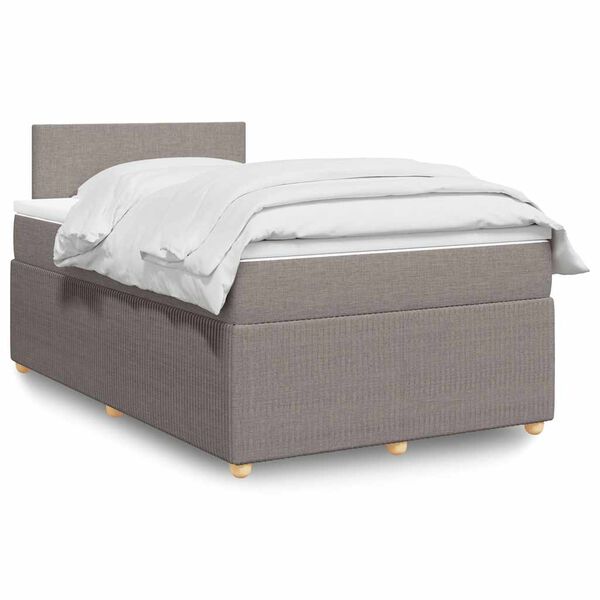 vidaXL Boxspring posteľ s matracom sivohned&aacute; 120x190 cm l&aacute;tka