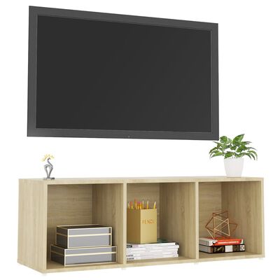 vidaXL TV skrinka, dub sonoma 107x35x37 cm, kompozitné drevo