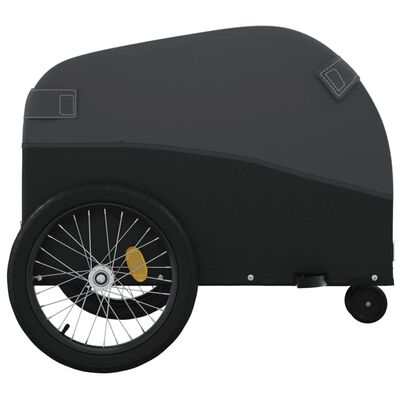 vidaXL Vozík za bicykel, čierny 30 kg, železo