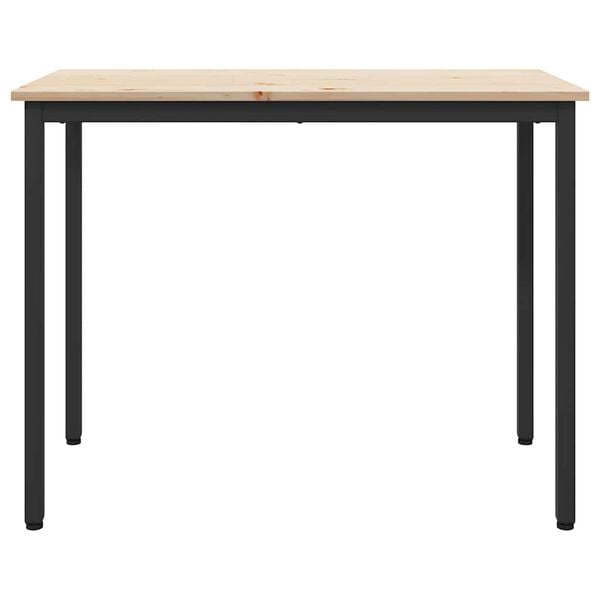 vidaXL st&ocirc;l Pr&iacute;rodn&aacute; 100 x 50 x 77 cm Inžinierske drevo a oceľ