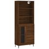 vidaXL Vysok&aacute; skrinka hned&yacute; dub 69,5x34x180 cm spracovan&eacute; drevo