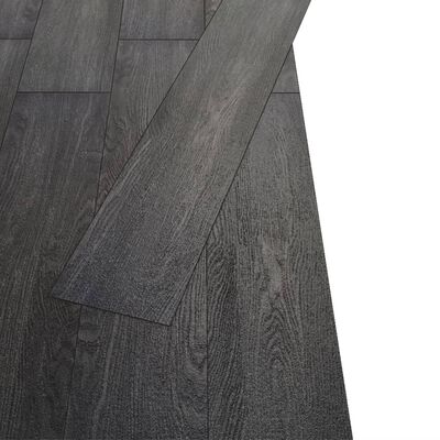 vidaXL Nesamolepiace podlahové dosky, PVC 4,46 m² 3 mm, čierne