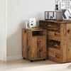 vidaXL Skrinka s kolieskami Old Wood 33x38x60 cm Engineered Wood