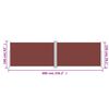 vidaXL Zaťahovacia bočná markíza hnedá 160x600 cm
