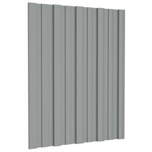 vidaXL Stre&scaron;n&yacute; panel 12 pcs Biely 60 x 45 cm Pozinkovan&aacute; oceľ