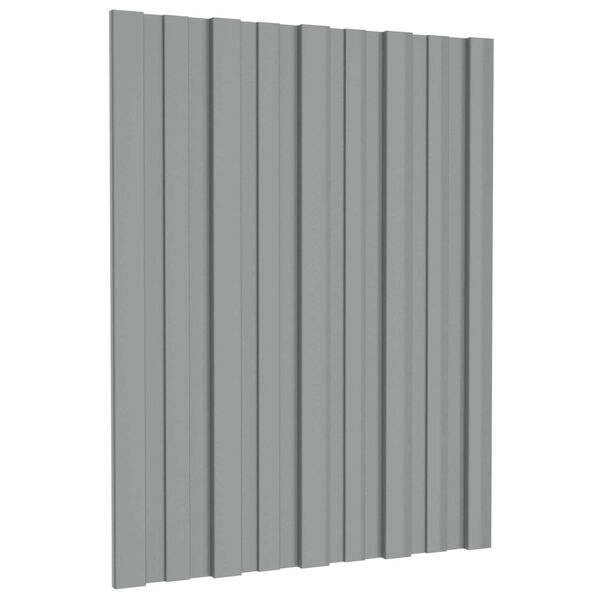 vidaXL Stre&scaron;n&yacute; panel 12 pcs Biely 60 x 45 cm Pozinkovan&aacute; oceľ