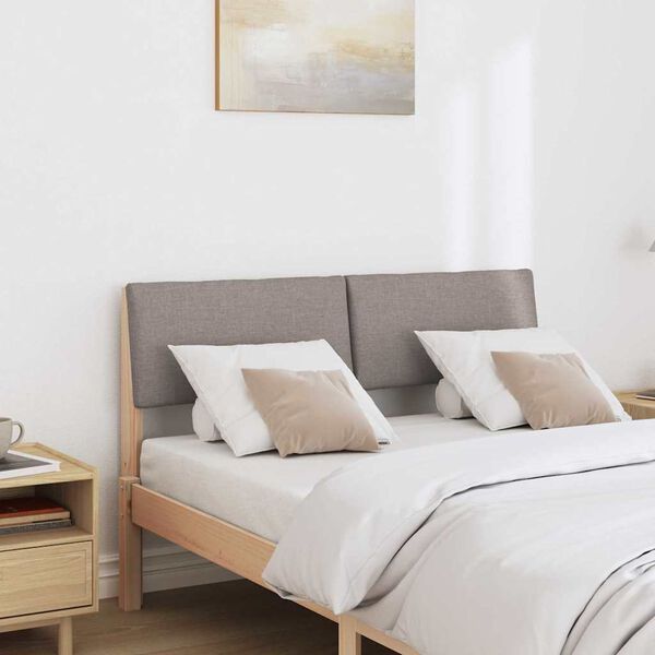 vidaXL Čal&uacute;nen&eacute; čelo postele Sivohned&aacute; 120 cm Mas&iacute;vne borovicov&eacute; drevo