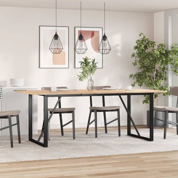 vidaXL Nohy jed&aacute;lensk&eacute;ho stola O-r&aacute;m 180x80x73 cm oceľ