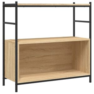 vidaXL Knižnica dub sonoma 80x32x78,5 cm kompozitn&eacute; drevo a železo