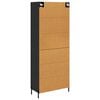 vidaXL Highboard Čierny dub 69,5 x 34 x 180 cm Kompozitn&eacute; drevo