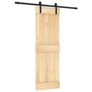 vidaXL Posuvn&eacute; dvere 70 x 210 cm Mas&iacute;vne borovicov&eacute; drevo (neupraven&eacute;)