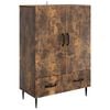 vidaXL Serv&iacute;rovacia skriňa so z&aacute;suvkou Dymov&yacute; dub 66 x 34,5 x 95 cm