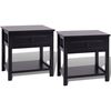 vidaXL Nočné stolíky 2 ks, drevené, čierne