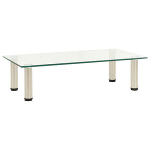 vidaXL TV stol&iacute;k, priehľadn&yacute; 60x35x17 cm, tvrden&eacute; sklo