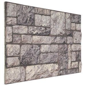 vidaXL N&aacute;stenn&eacute; panely 10 ks 100 x 50 cm &Scaron;ed&yacute; a biely EPS pena