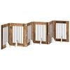 vidaXL Skladacia psia br&aacute;na so stojanmi 6 pcs Star&eacute; drevo 362 cm