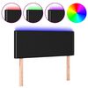 vidaXL Čelo postele s LED čierne 80x5x78/88 cm l&aacute;tka