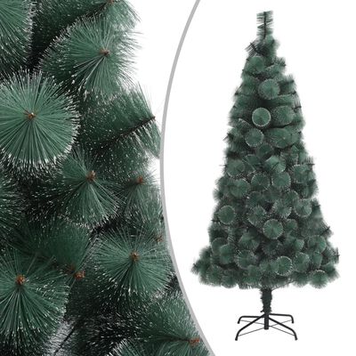 vidaXL Osvetlený umelý vianočný stromček, zelený 120 cm, PVC a PE