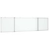 vidaXL Magnetick&aacute; biela tabuľa skladacia 200x50x1,7 cm hlin&iacute;k