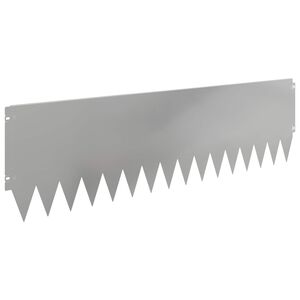 vidaXL Obrubn&iacute;k tr&aacute;vnika 10 ks 103 x 30 cm Oceľ Strieborn&aacute;