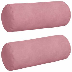 vidaXL Podložkov&eacute; vank&uacute;&scaron;e 2 pcs Ružov&aacute; &Oslash; 15 x 40 cm Kord&uacute;rov&aacute; tkanina