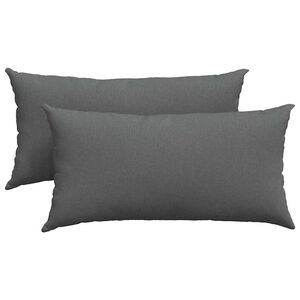 vidaXL Vank&uacute;&scaron;e na pohovku 2 pcs Tmavo &scaron;ed&aacute; 80 x 40 cm l&aacute;tka