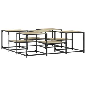 vidaXL Konferenčný stolík dub sonoma 121x121x40 cm kompozitné drevo