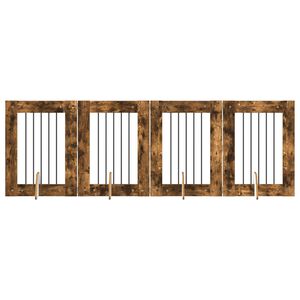 vidaXL Br&aacute;na pre psov so stojanmi 4 pcs Dymov&yacute; dub 60 x 80 cm