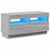 vidaXL TV skrinka s LED, siv&yacute; dub sonoma 80x35x40 cm
