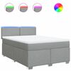vidaXL Boxspring posteľ s matracom bledosiv&yacute; 140x190 cm l&aacute;tka
