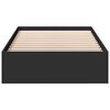 vidaXL Posteľný rám so zásuvkami čierny 90x190 cm kompozitné drevo