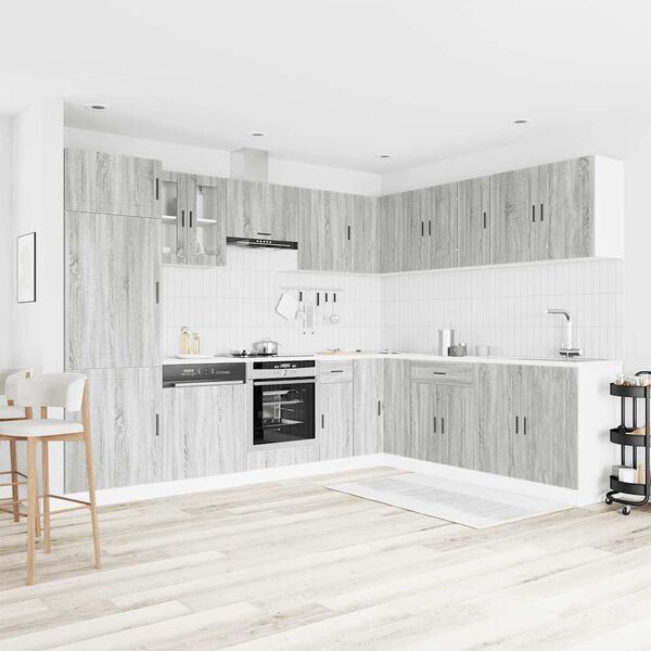 vidaXL 14-dielna sada kuchynských skriniek Porto, kompozitné drevo